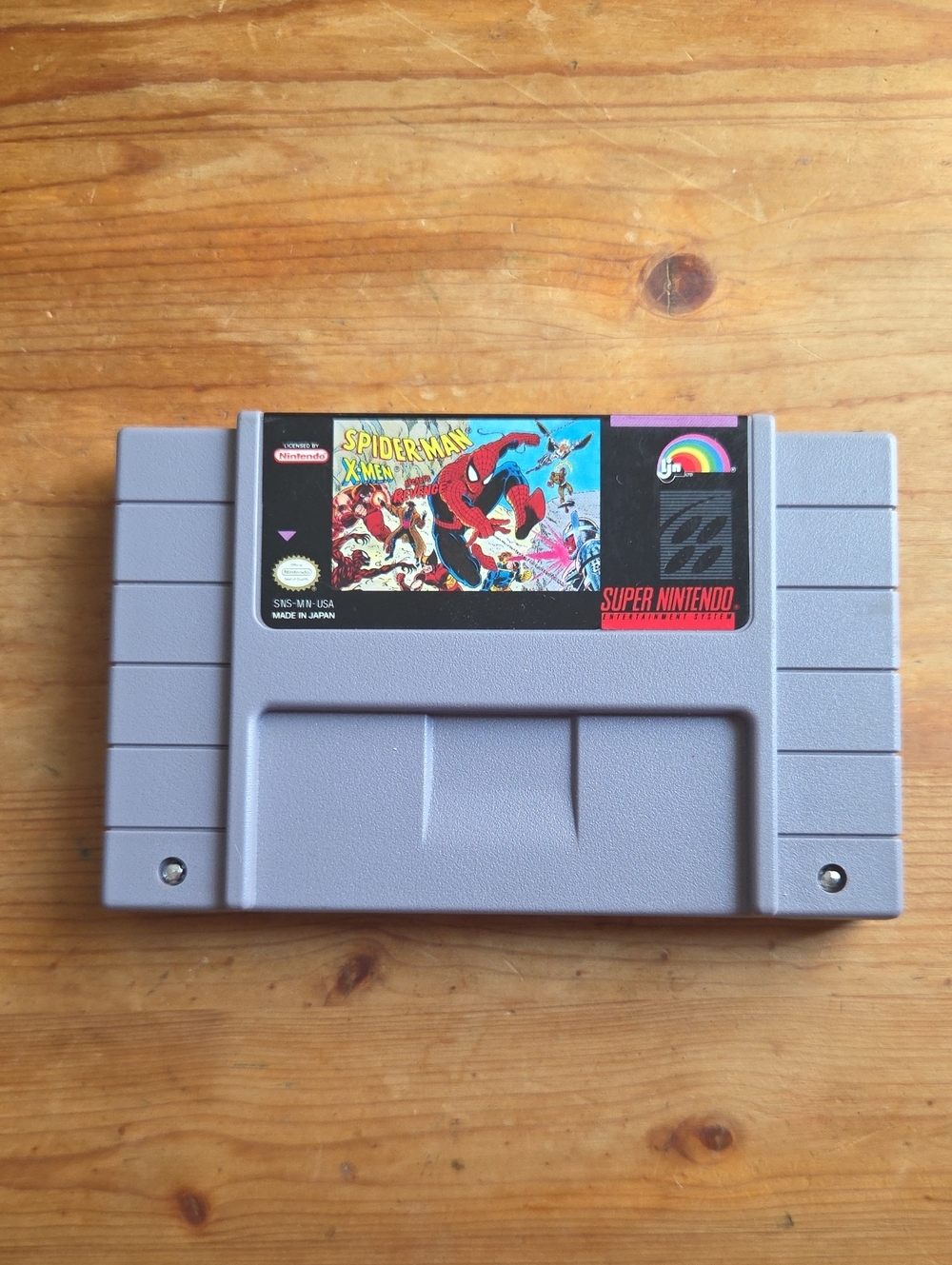 Spider-Man X-Men Arcades Revenge 90s SNES Nintendo Video Game Cartridge TESTED